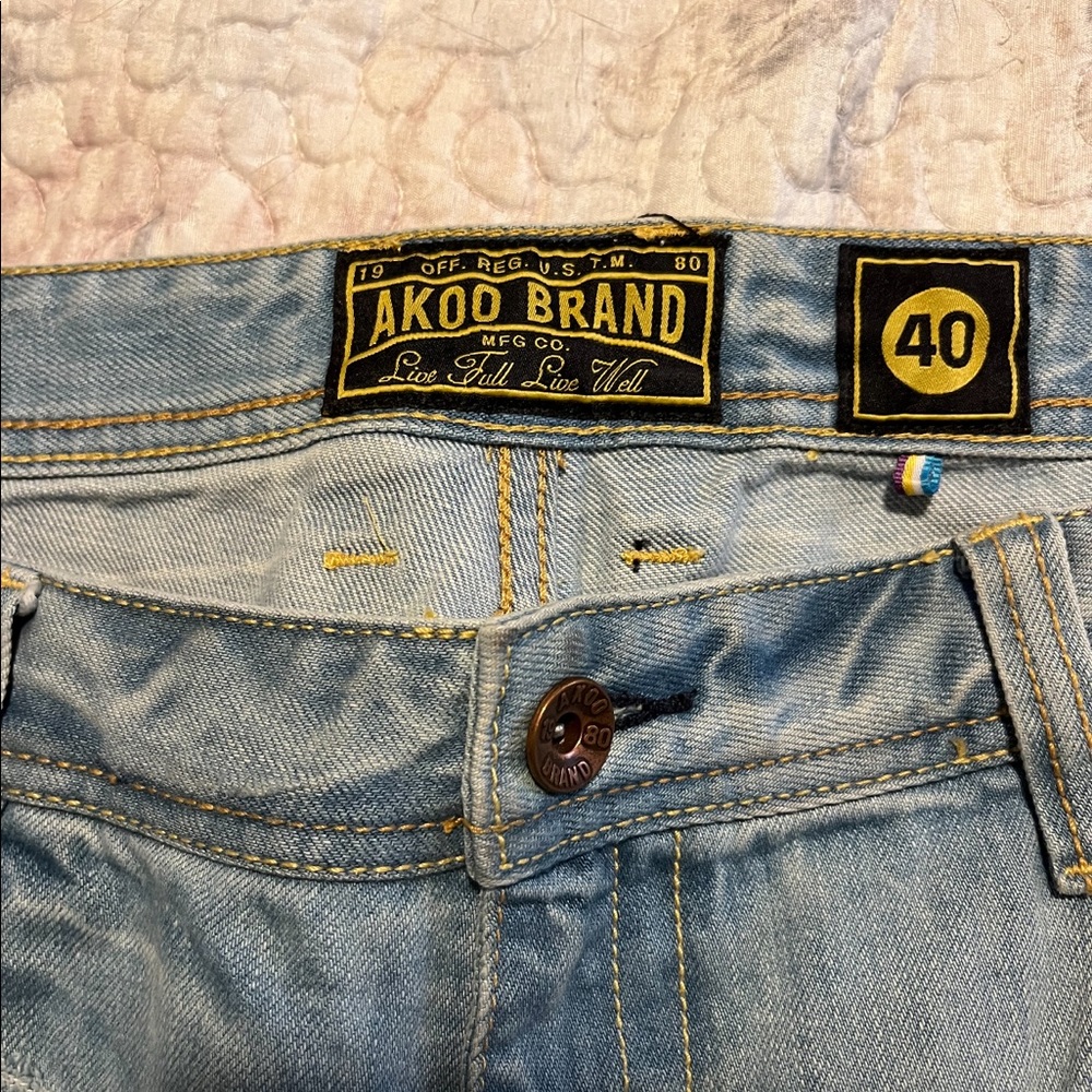 Akoo jeans size 40 lightly worn